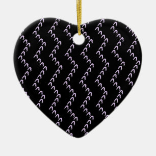 Ornement Chevron Cœurs Pastel Violet Nero Noctis