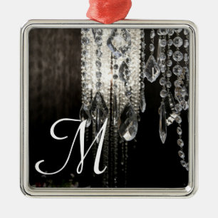 Ornement chic d'initiale de monogramme de lustre