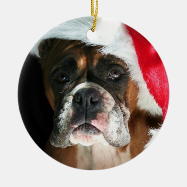 Ornement chien de Noël Boxer (Devant)
