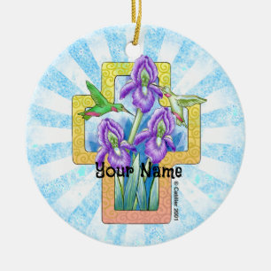 Ornement chrétien Iris Cross 