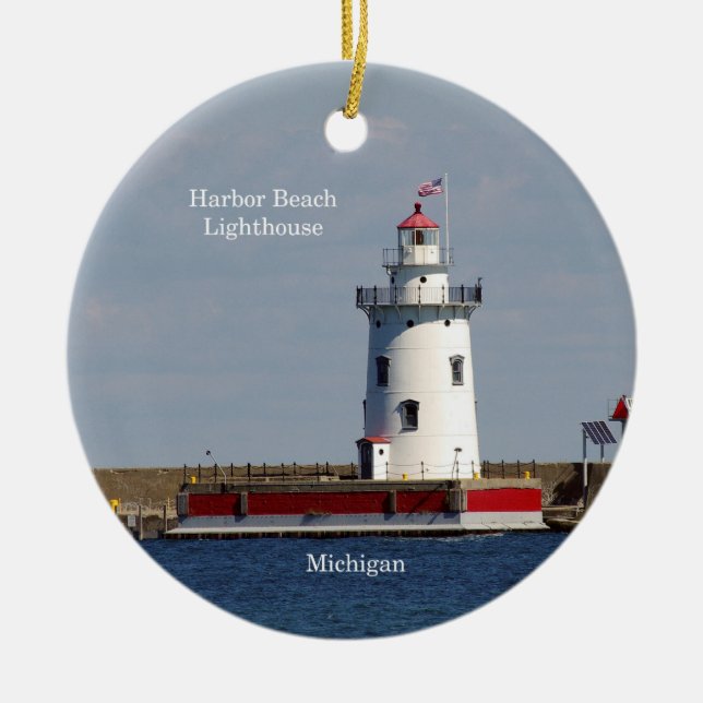 Ornement circulaire Harbour Beach Lighthouse (Devant)