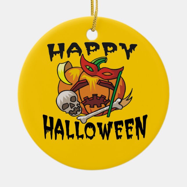 Ornement Citrouille du parti Halloween (Devant)