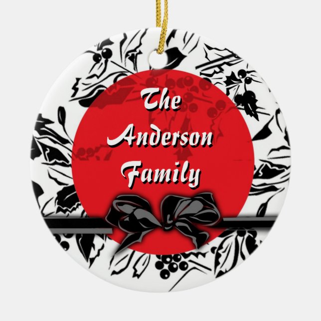 Ornement classique contemporain de motif de houx (Devant)