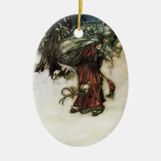 Ornement classique d'Arthur Rackham le père noël