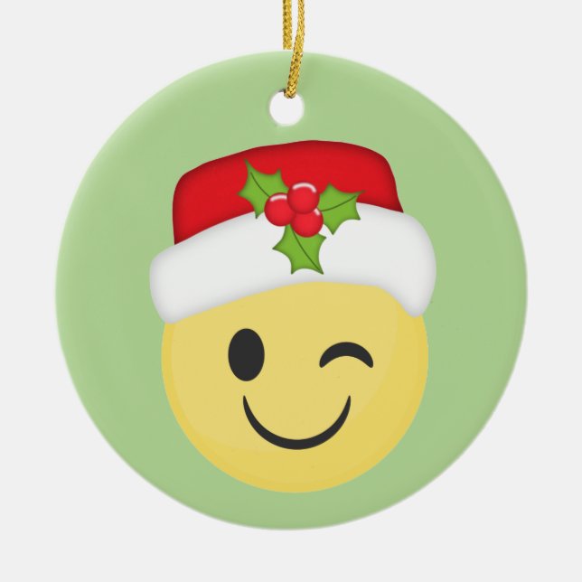 Ornement clignotant mignon de vacances d'Emoji de (Devant)
