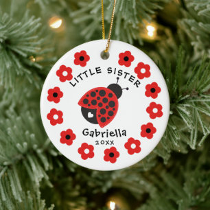 Ornement coccinelle petite soeur mignonne