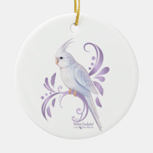 Ornement Cockatiel blanc