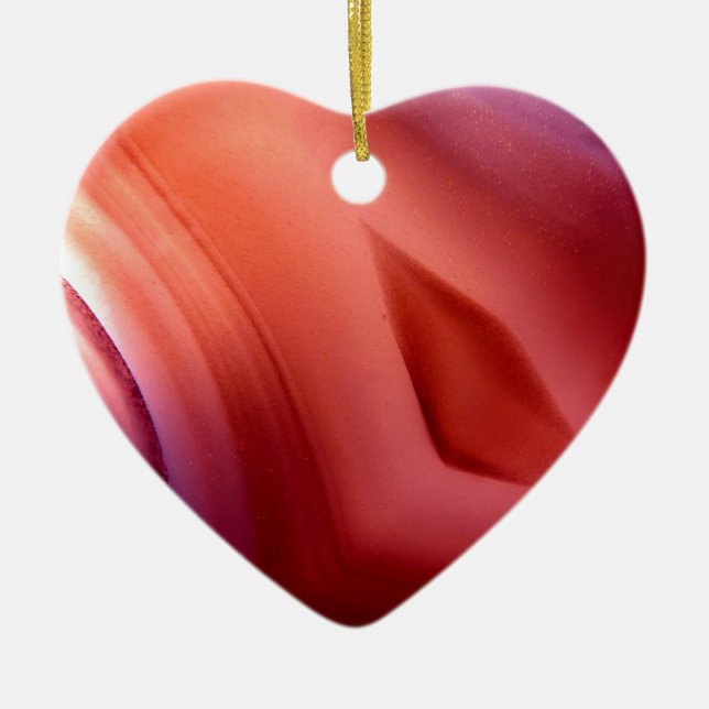 Ornement Cœur En Céramique Agate de pierre (Devant)