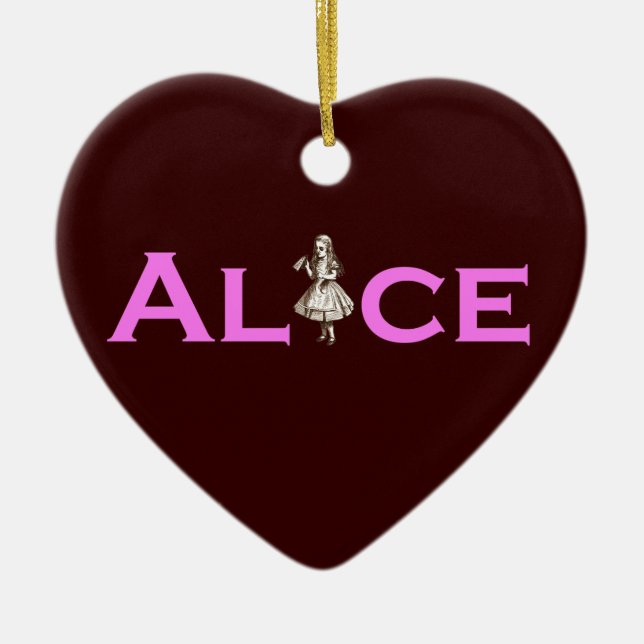 Ornement Cœur En Céramique Alice (Devant)