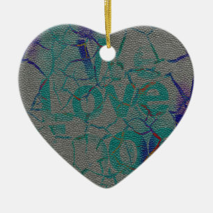 Ornement Cœur En Céramique Amour