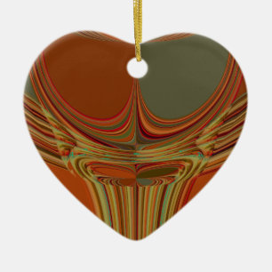 Ornement Cœur En Céramique Art contemporain africain Terre