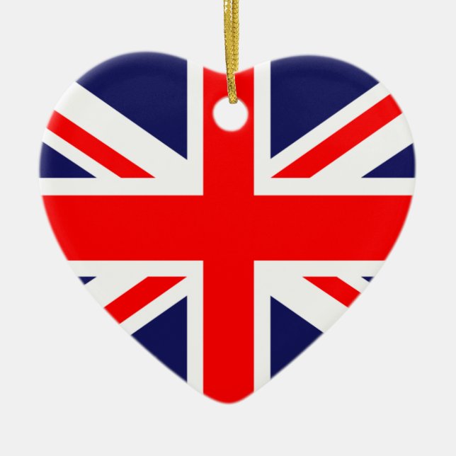 ORNEMENT CŒUR EN CÉRAMIQUE BANDEIRA DA INGLATERRA (Devant)