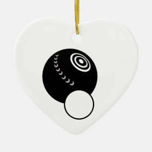 ORNEMENT CŒUR EN CÉRAMIQUE BOL DE PELOUSE