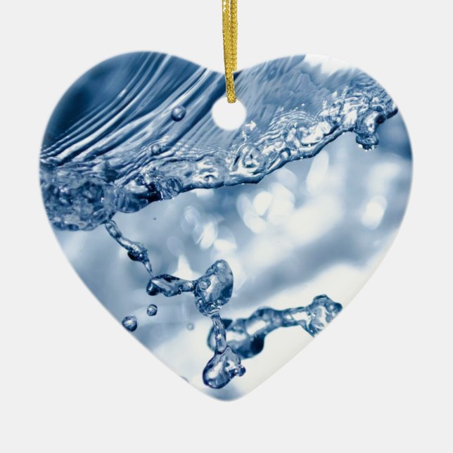 Ornement Cœur En Céramique Calme avant la tempête (Devant)