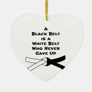 Ornement Cœur En Céramique Ceinture noire