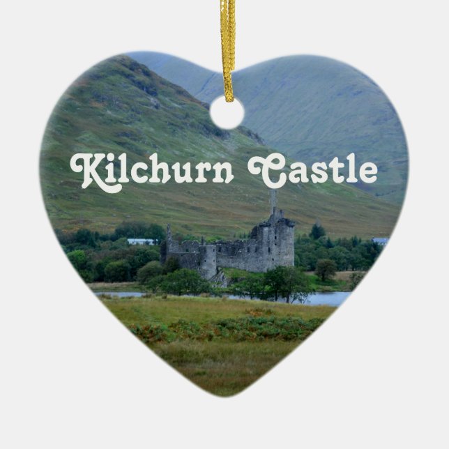 Ornement Cœur En Céramique Château de Kilchurn (Devant)