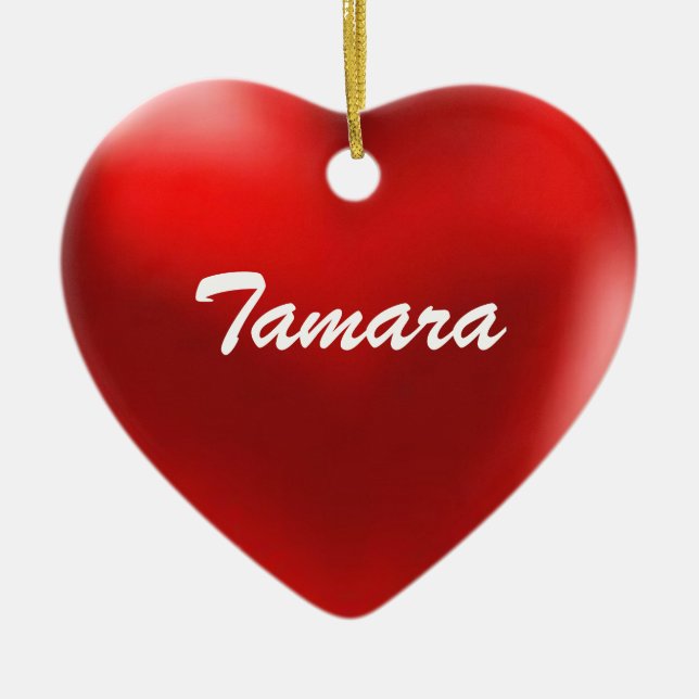 Ornement Cœur En Céramique Coeur d'ornement de Tamara (Devant)
