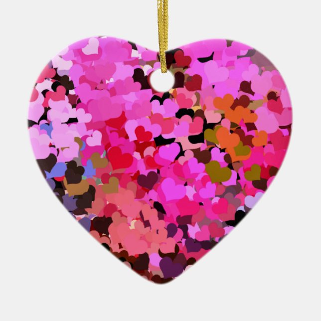 ORNEMENT CŒUR EN CÉRAMIQUE CŒURS (Devant)