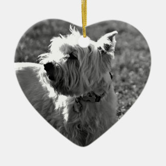 Ornement Cœur En Céramique Collection adorable de Westie Terrier