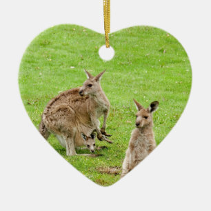 Ornement Cœur En Céramique Conception de Kangaroo