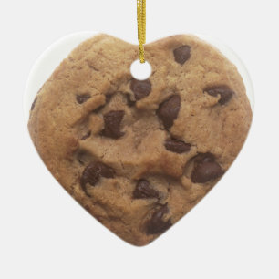 Ornement Cœur En Céramique cookie-aux-puces-de-chocolat-