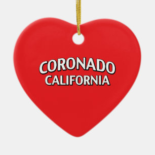 Ornement Cœur En Céramique Coronado la Californie