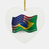 Drapeau de ondulation Brésilien-Américain