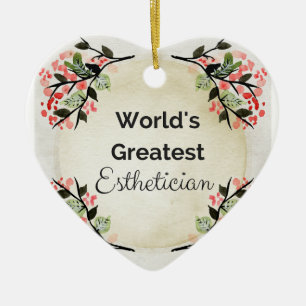 Ornement Cœur En Céramique Esthetician de World'sGreatest