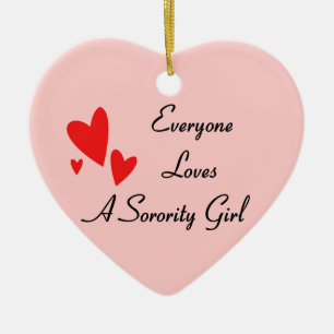 Ornement Cœur En Céramique Fille de sororité