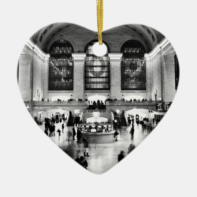 Ornement Cœur En Céramique Grand Central Station - 100th Yrs Anniversary (Devant)