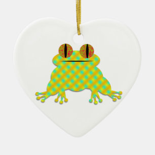 Ornement Cœur En Céramique Grenouille mûre