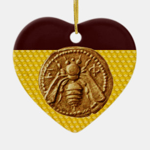 Ornement Cœur En Céramique HONEY BEE, BEEKEPER Heart