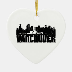 Ornement Cœur En Céramique Horizon de Vancouver