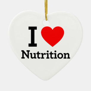 Ornement Cœur En Céramique I Love Nutrition