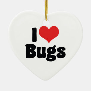 Ornement Cœur En Céramique J'adore les punaises de cœur - Entomologiste des i