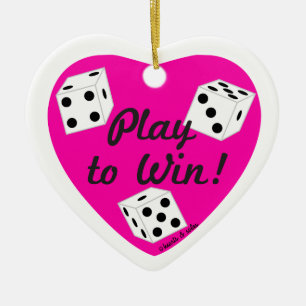 Ornement Cœur En Céramique Jeu pour gagner l'ornement de coeur