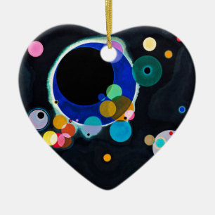 Ornement Cœur En Céramique Kandinsky Plusieurs cercles Abstraits