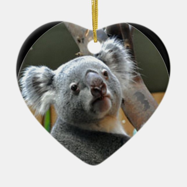 Ornement Cœur En Céramique "Koala " (Devant)