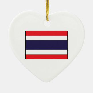 Ornement Cœur En Céramique La Thaïlande - drapeau thaïlandais