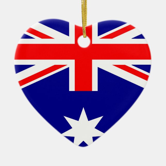 ORNEMENT CŒUR EN CÉRAMIQUE L'AUSTRALIE (Devant)