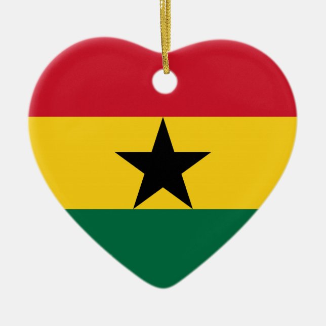 ORNEMENT CŒUR EN CÉRAMIQUE LE GHANA (Devant)
