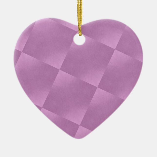 Ornement Cœur En Céramique Le rose ajuste l'ornement de coeur (Devant)