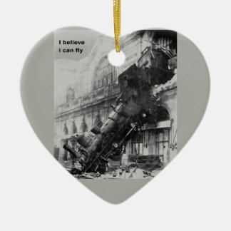 Ornement Cœur En Céramique le train croit qu'il peut voler
