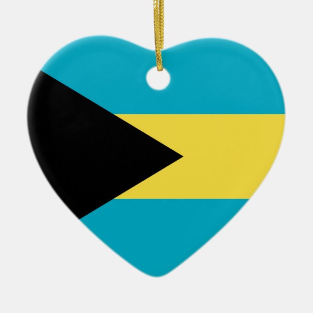 ORNEMENT CŒUR EN CÉRAMIQUE LES BAHAMAS (Devant)