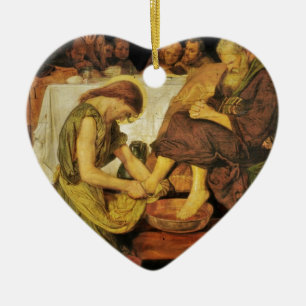 Ornement Cœur En Céramique Les pieds du disciple de Jésus