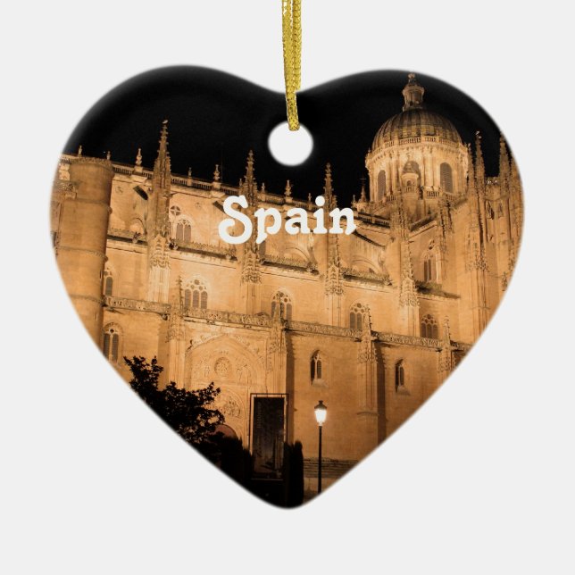 Ornement Cœur En Céramique L'Espagne (Devant)