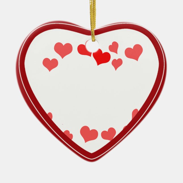 Ornement Cœur En Céramique Little Hearts - Ajouter votre message (Devant)