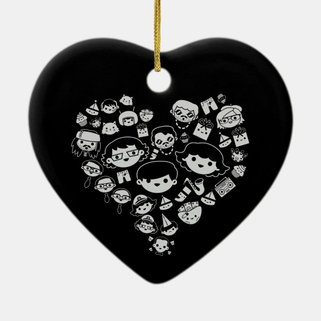 Ornement Cœur En Céramique Luv 2 (Dos)