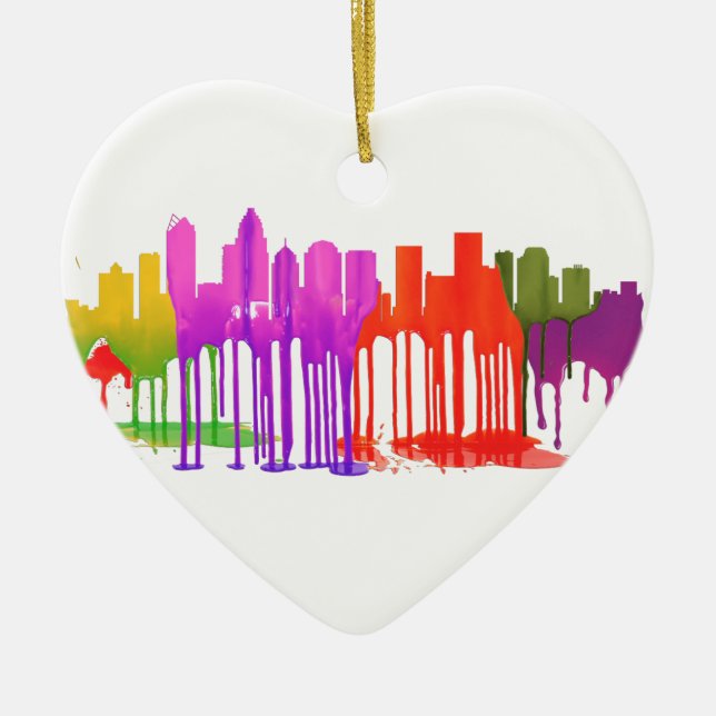 ORNEMENT CŒUR EN CÉRAMIQUE MAGMAS DE CHARLOTTE OR - (Devant)