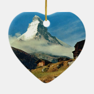 Ornement Cœur En Céramique Matterhorn, Zermatt, Suisse